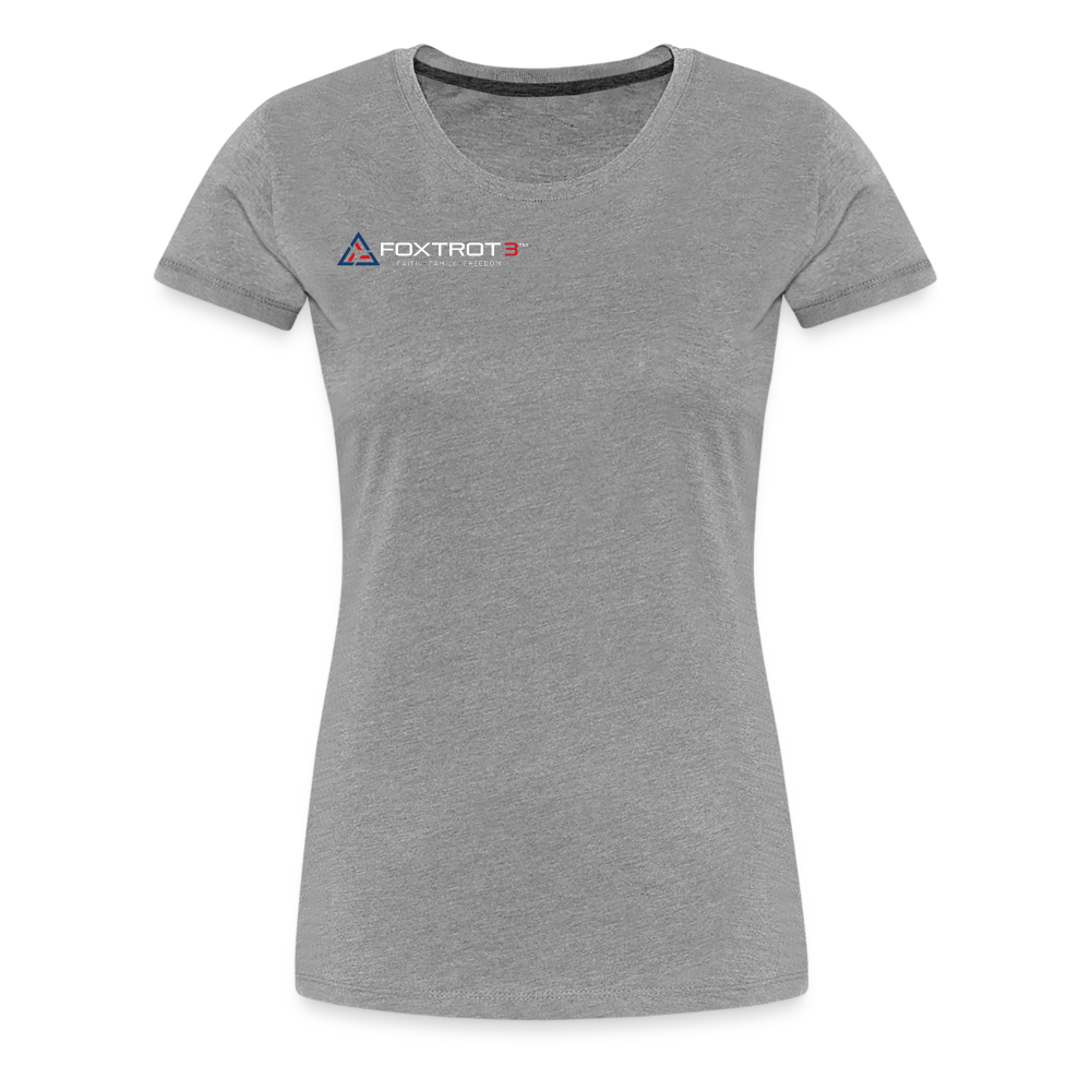 FOXTROT3 Women's "Classic" Light Logo - heather gray