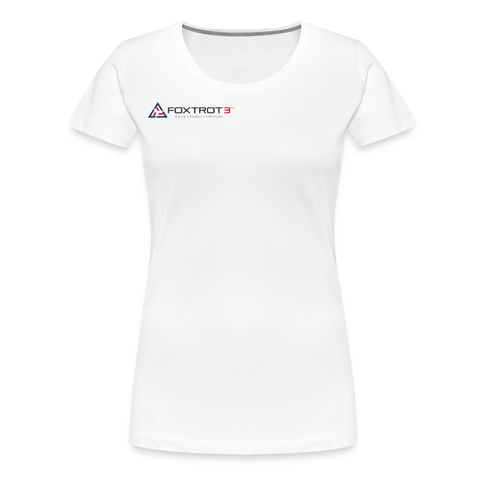 FOXTROT3 Women's "Classic" Dark Logo - white