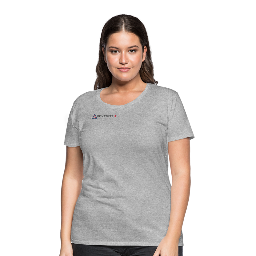 FOXTROT3 Women's "Classic" Dark Logo - heather gray