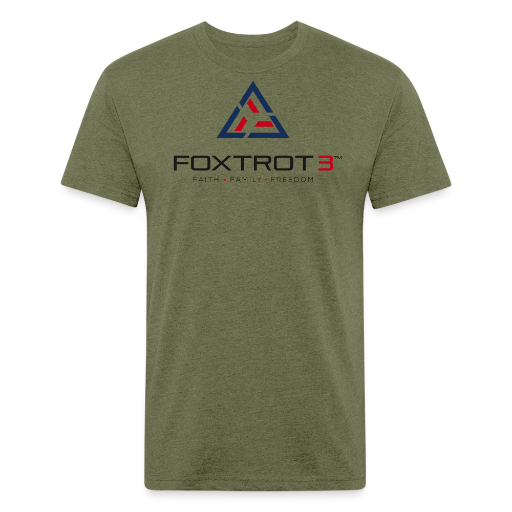 Fitted Cotton/Poly T-Shirt by Next Level - heather military green