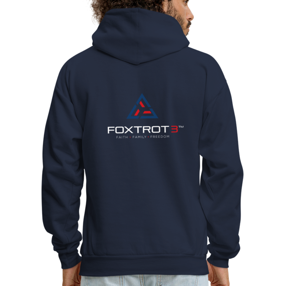 Men's Hoodie, Light Logo - navy