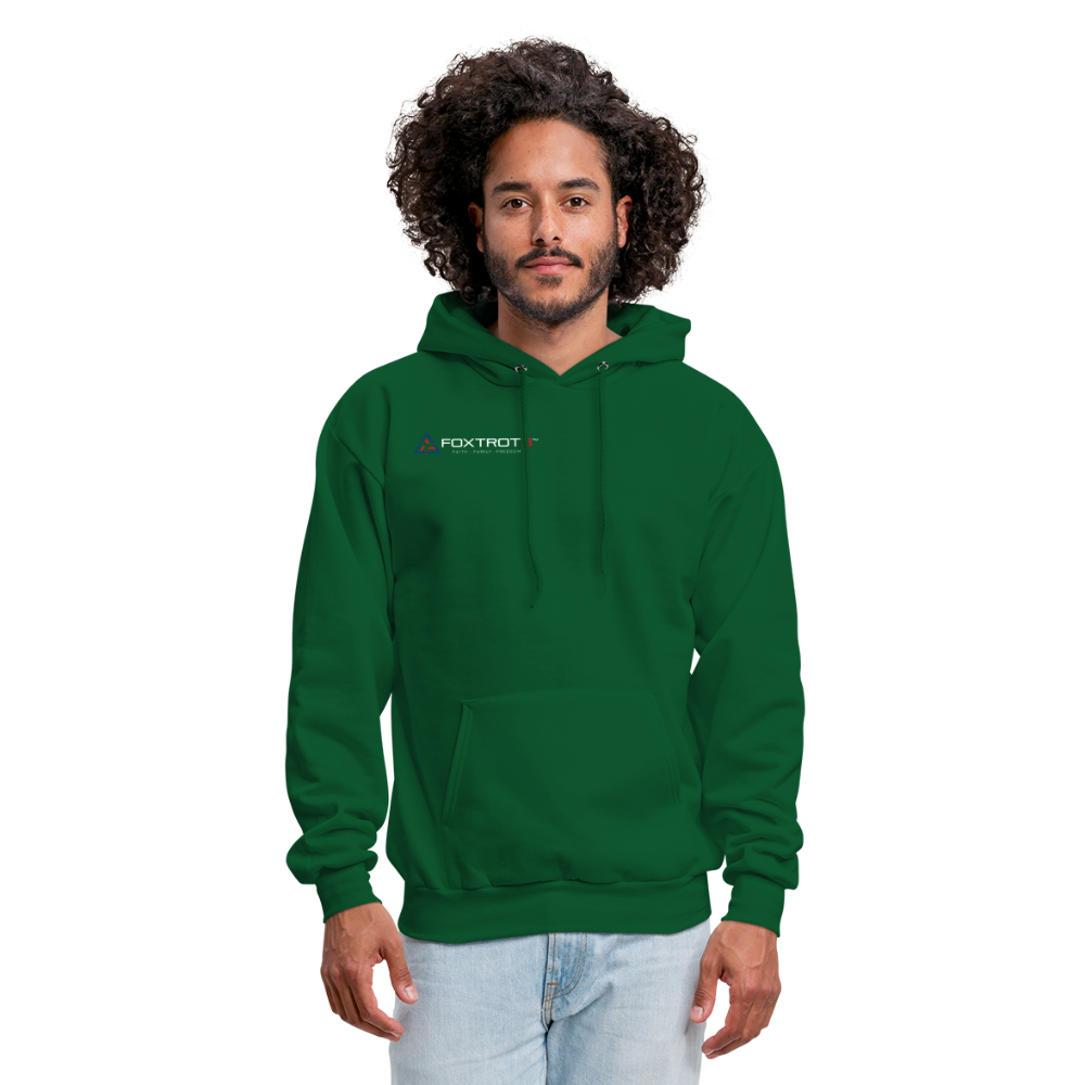 Men's Hoodie, Light Logo - forest green