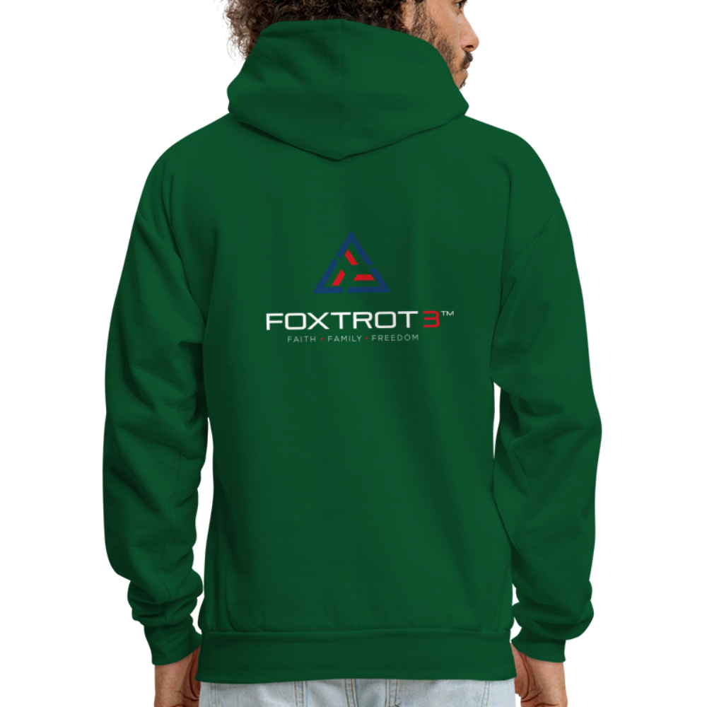 Men's Hoodie, Light Logo - forest green