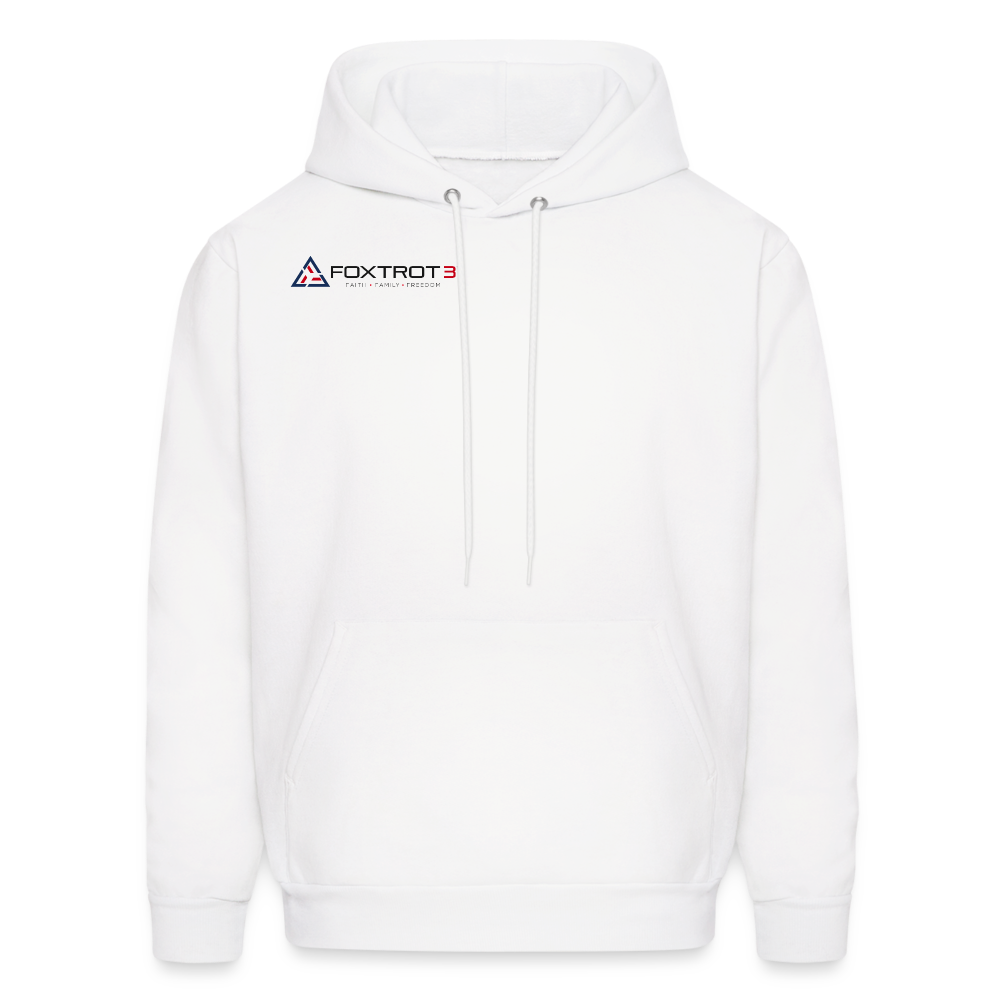 Men's Hoodie, Dark Logo - white