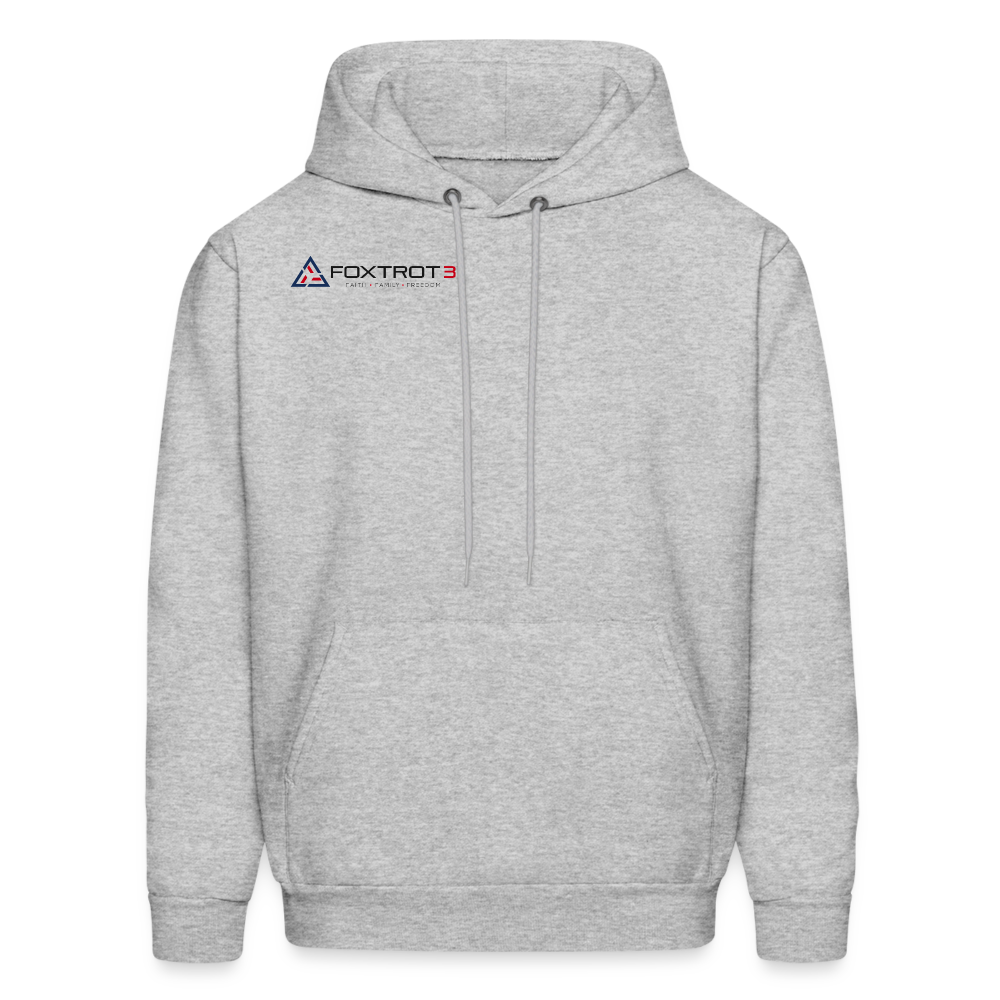 Men's Hoodie, Dark Logo - heather gray