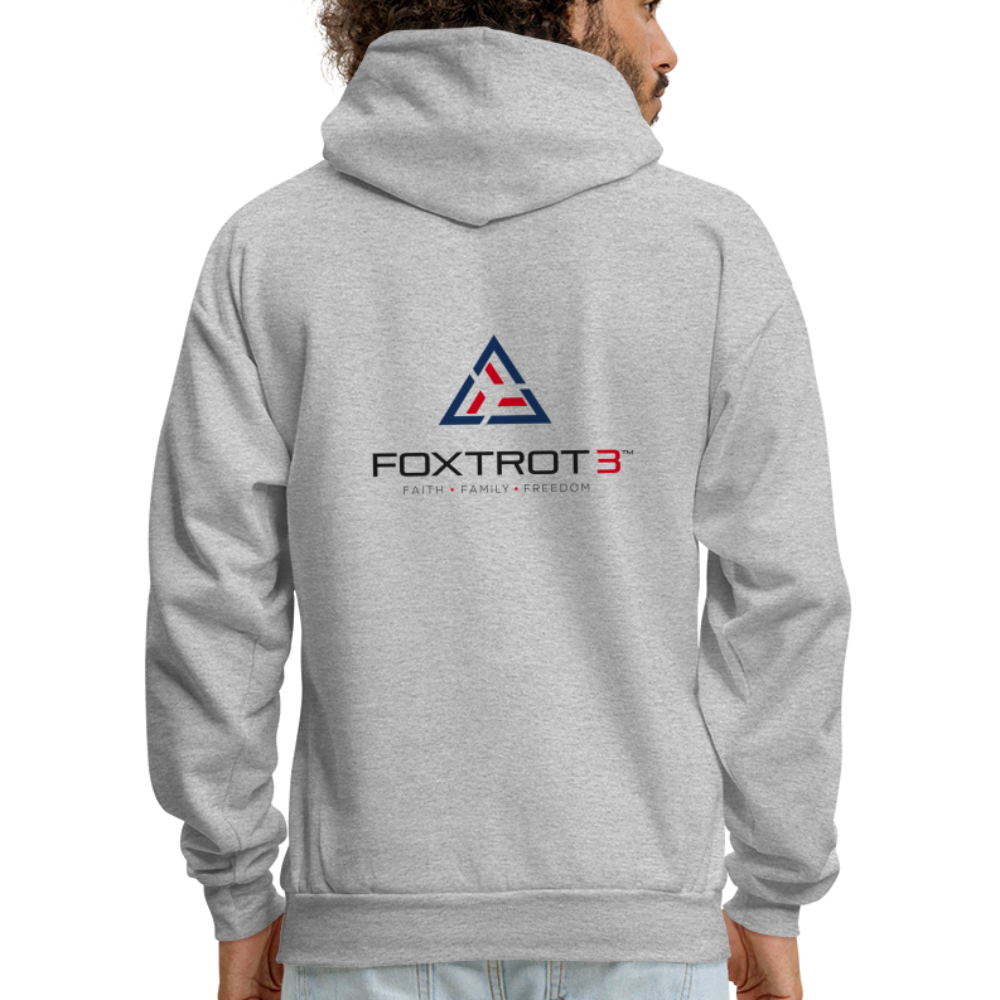 Men's Hoodie, Dark Logo - heather gray