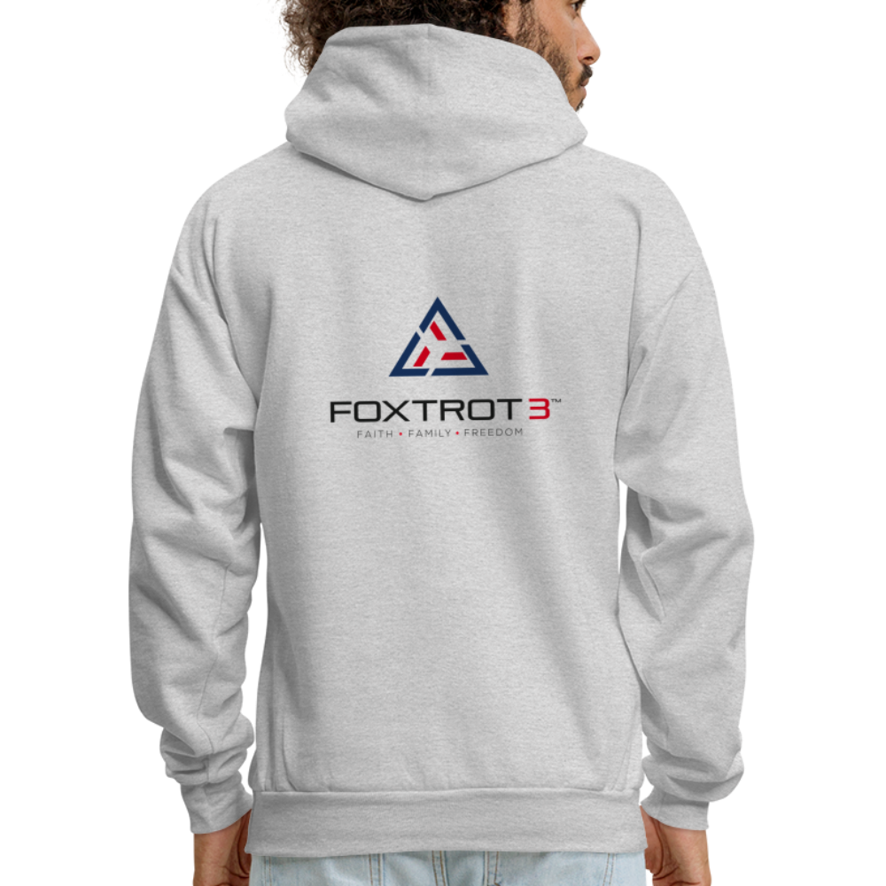 Men's Hoodie, Dark Logo - ash