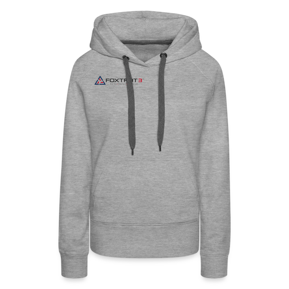 Women’s Premium Hoodie, Dark Logo - heather grey