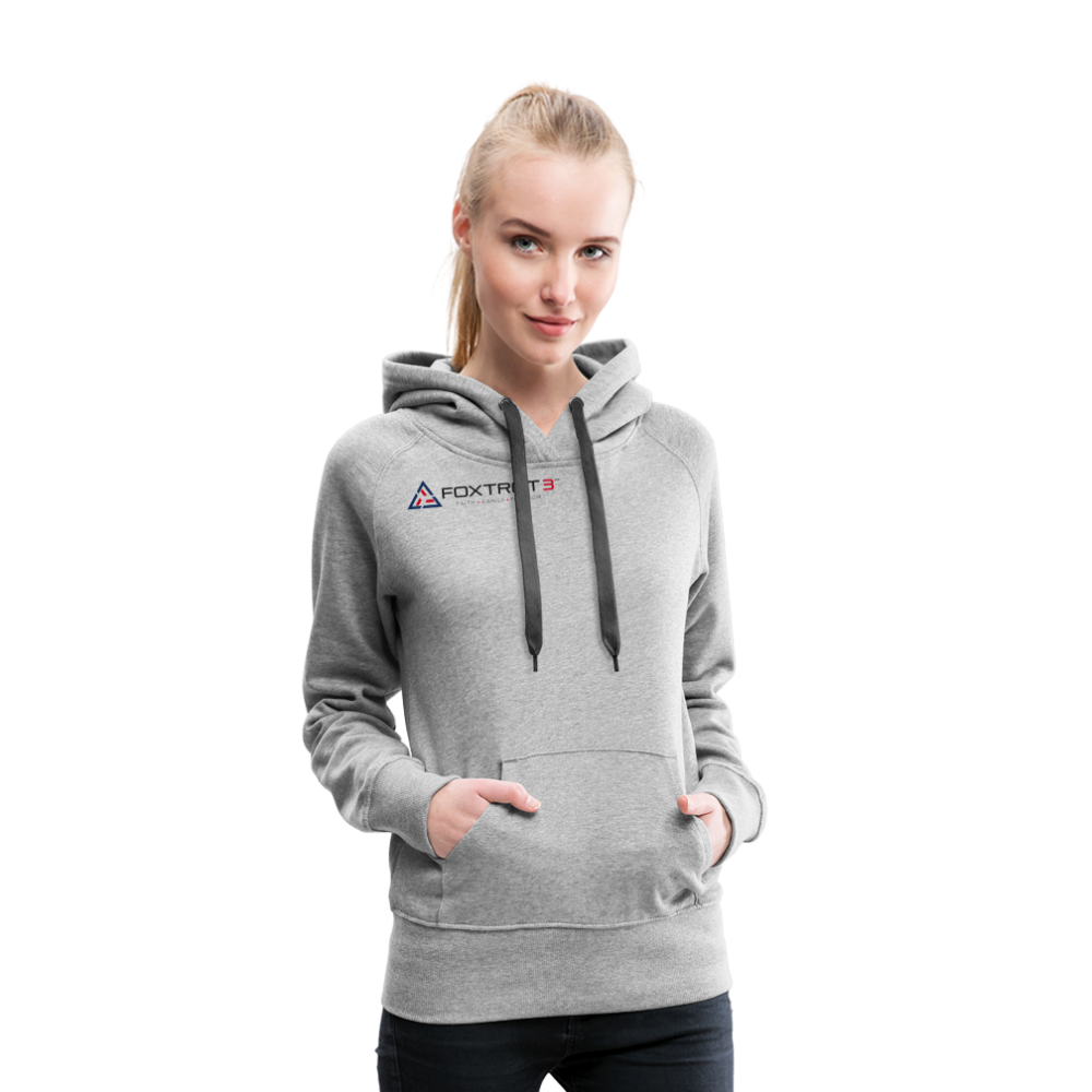 Women’s Premium Hoodie, Dark Logo - heather grey