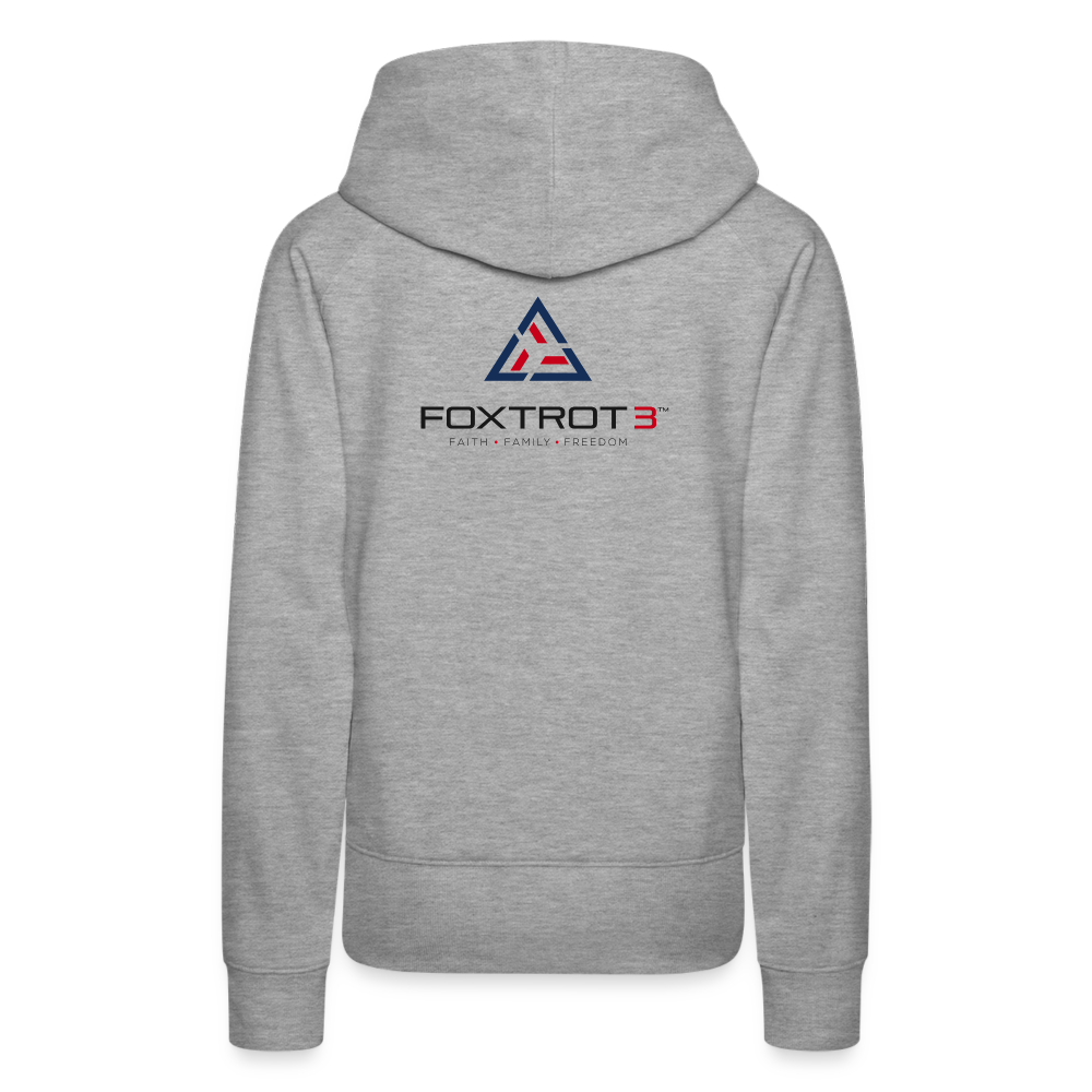 Women’s Premium Hoodie, Dark Logo - heather grey