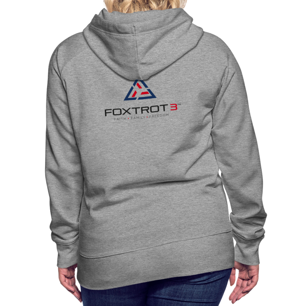 Women’s Premium Hoodie, Dark Logo - heather grey