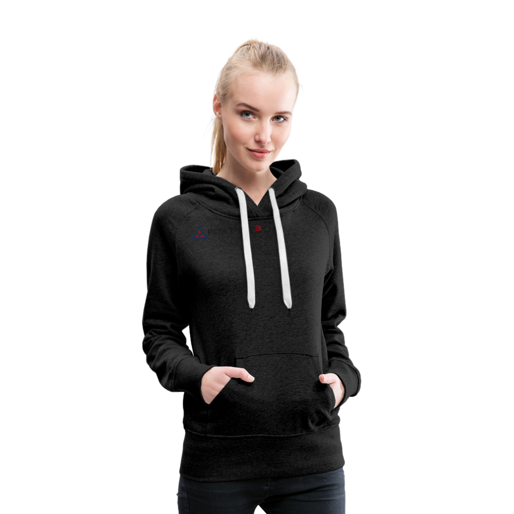 Women’s Premium Hoodie, Dark Logo - charcoal grey