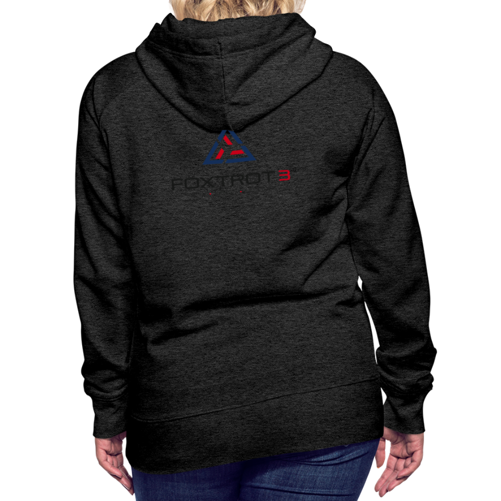 Women’s Premium Hoodie, Dark Logo - charcoal grey