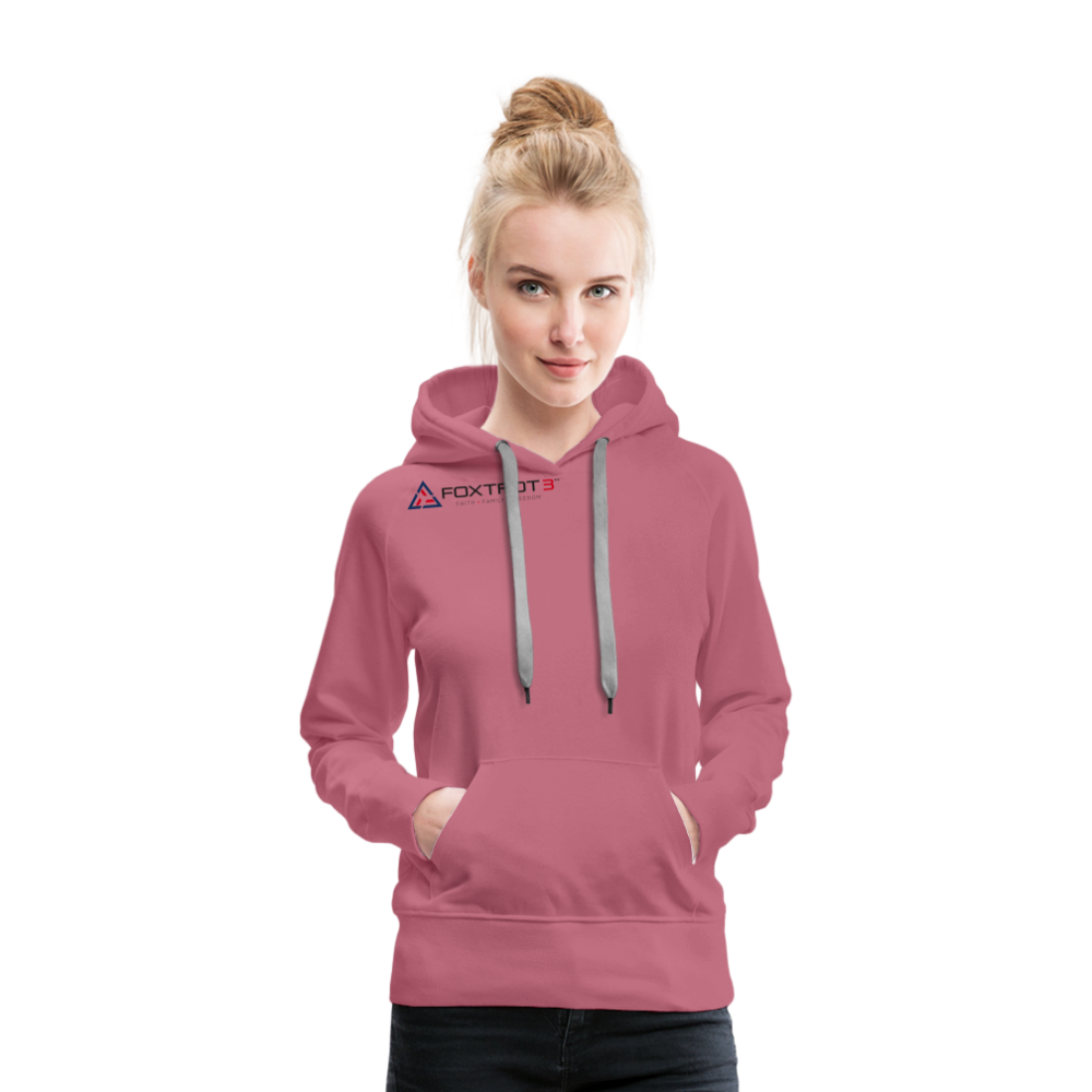 Women’s Premium Hoodie, Dark Logo - mauve