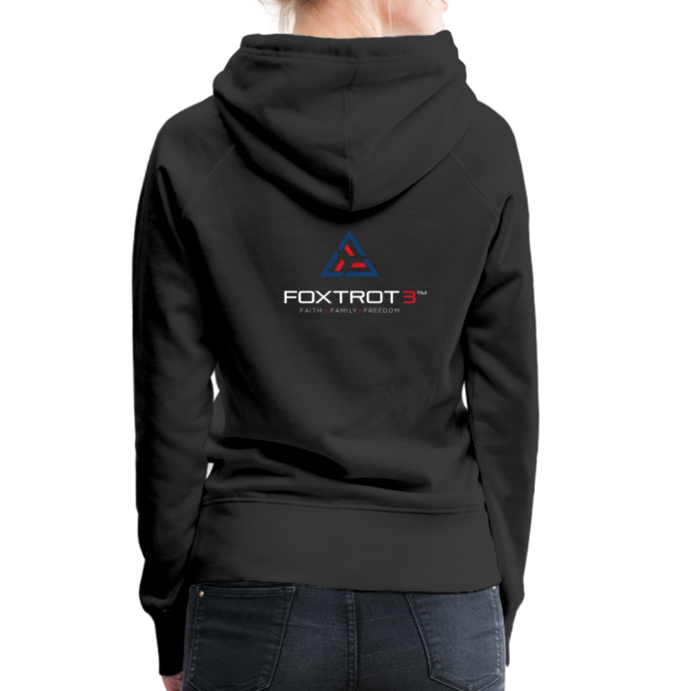 Women’s Premium Hoodie, Light Logo - black