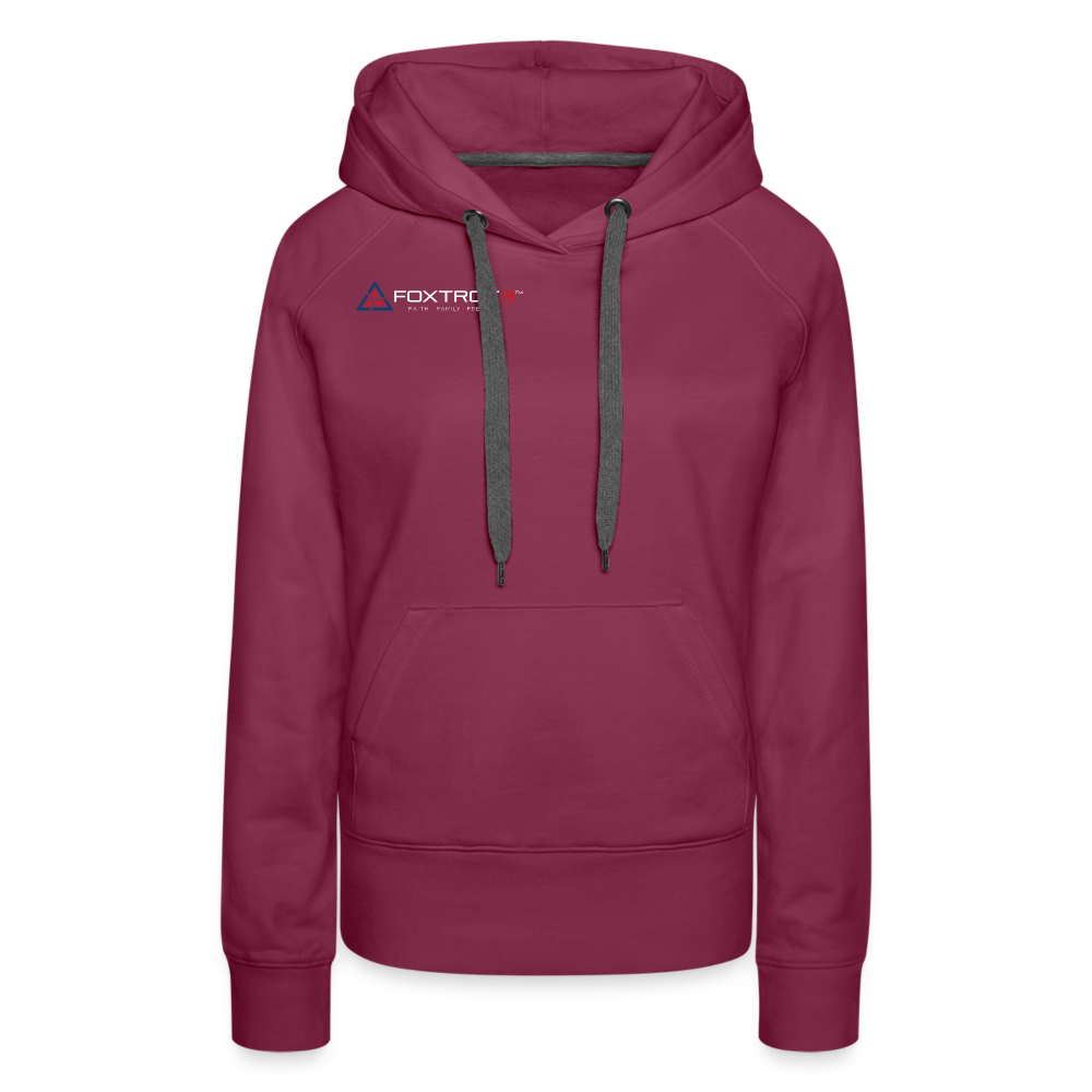 Women’s Premium Hoodie, Light Logo - burgundy