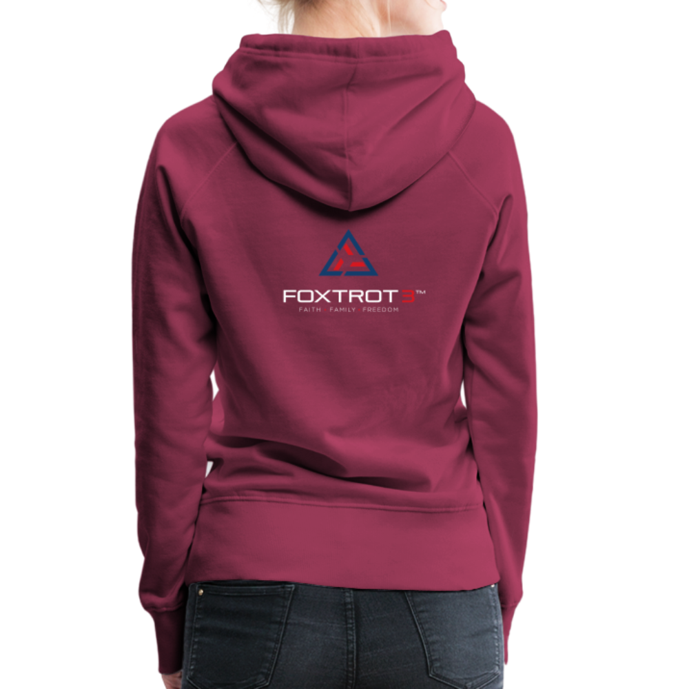 Women’s Premium Hoodie, Light Logo - burgundy