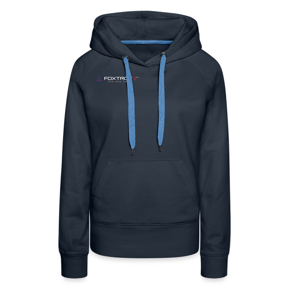 Women’s Premium Hoodie, Light Logo - navy