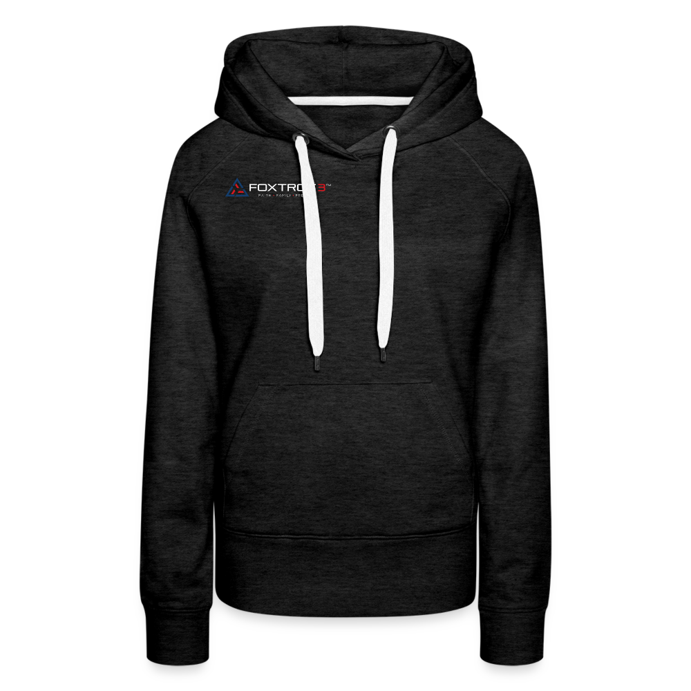 Women’s Premium Hoodie, Light Logo - charcoal grey