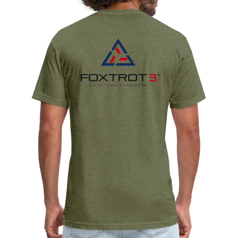FOXTROT3 “Classic” Dark Logo - heather military green