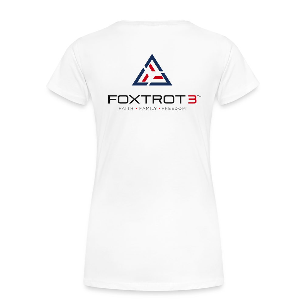 FOXTROT3 Women's "Classic" Dark Logo - white