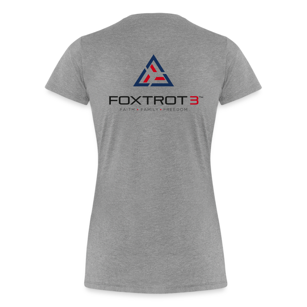 FOXTROT3 Women's "Classic" Dark Logo - heather gray