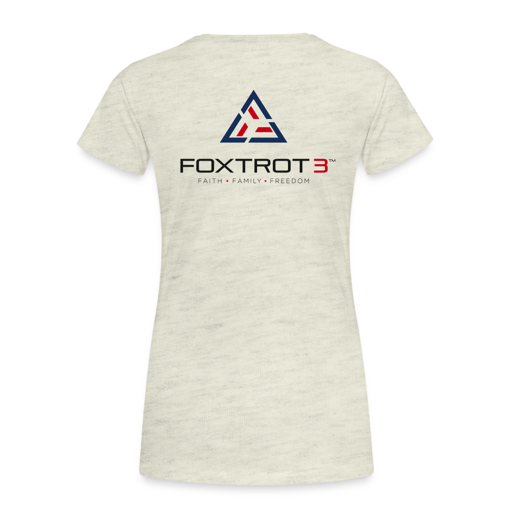 FOXTROT3 Women's "Classic" Dark Logo - heather oatmeal