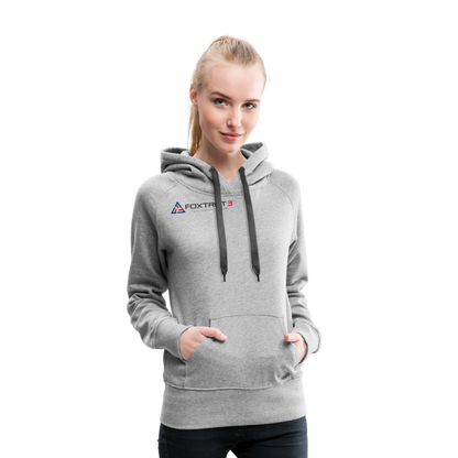 Women’s Premium Hoodie, Dark Logo - heather grey